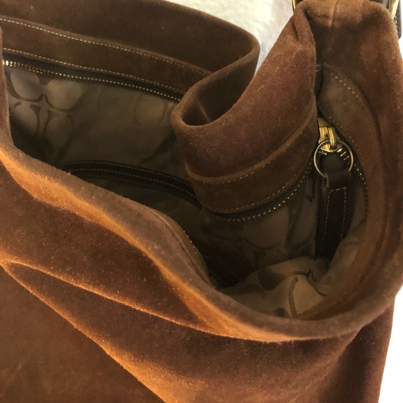 2003 Coach Brown Suede and Leather Shoulder Bag - Picture 3 of 7